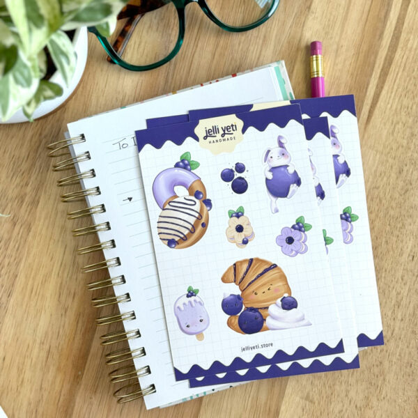 Blueberry Dessert Sticker Sheet