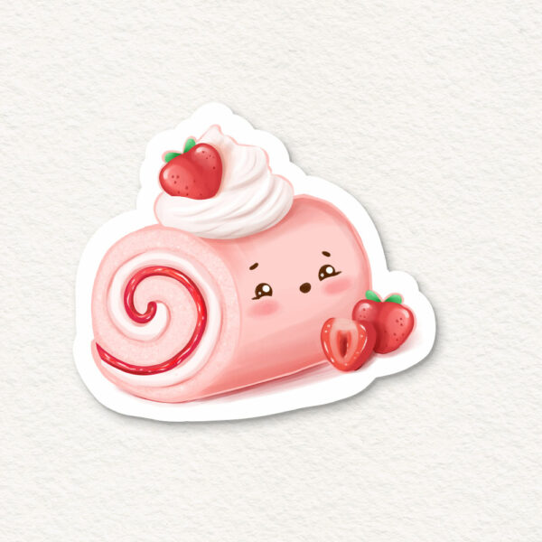 Strawberry Swirl Cake Stickers - Image 3