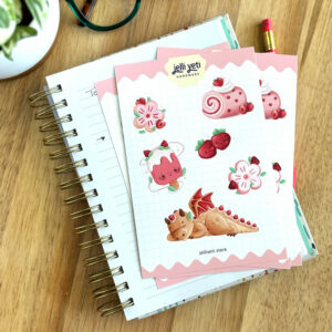 Strawberry & Raspberry Dessert Sticker Sheet