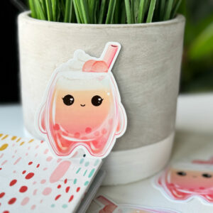Cute Boba Milk Tea Stickers