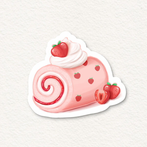 Strawberry Swirl Cake Stickers - Image 4