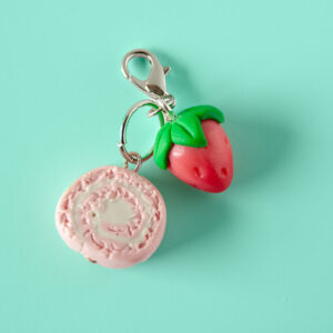 Strawberry Cream Roll Cake Charm
