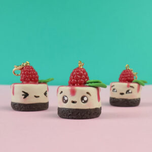 Raspberry Mini Cheesecake Charm